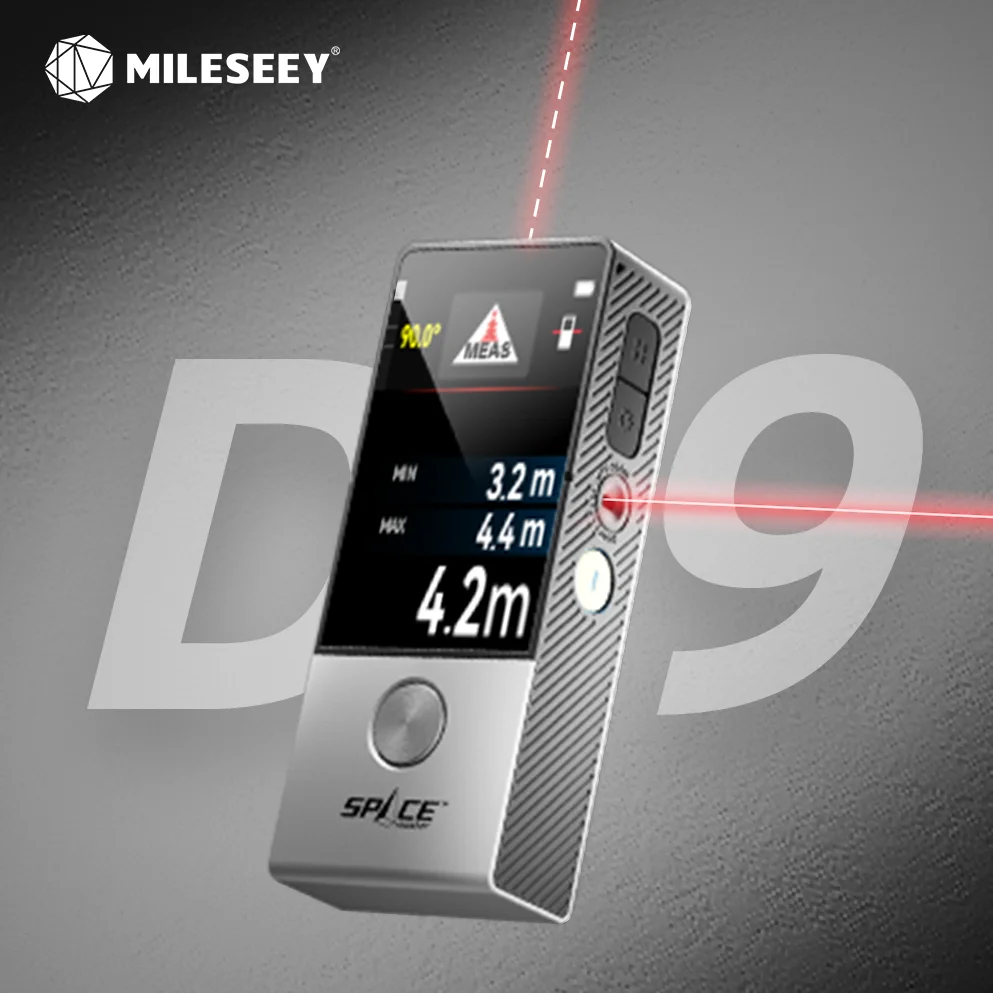MiLESEEY D9 Laser Distance Meter,Bluetooth Laser Tape Measure,100M Laser Measure with Visual Aligning,Easily draw CAD 