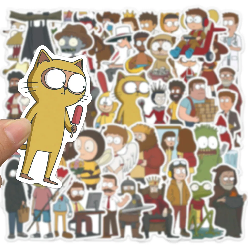 50PCS Classic Cartoon Network Sticker DIY Phone Case Notebook Water Cup Motorcycle Luggage Decoration Waterproof Sticker Toy
