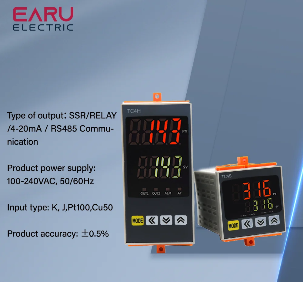 Temperature Controller Multiple Universal Input Signal Digital Display Intelligent PID Adjustment Relay Solid State SSR Output