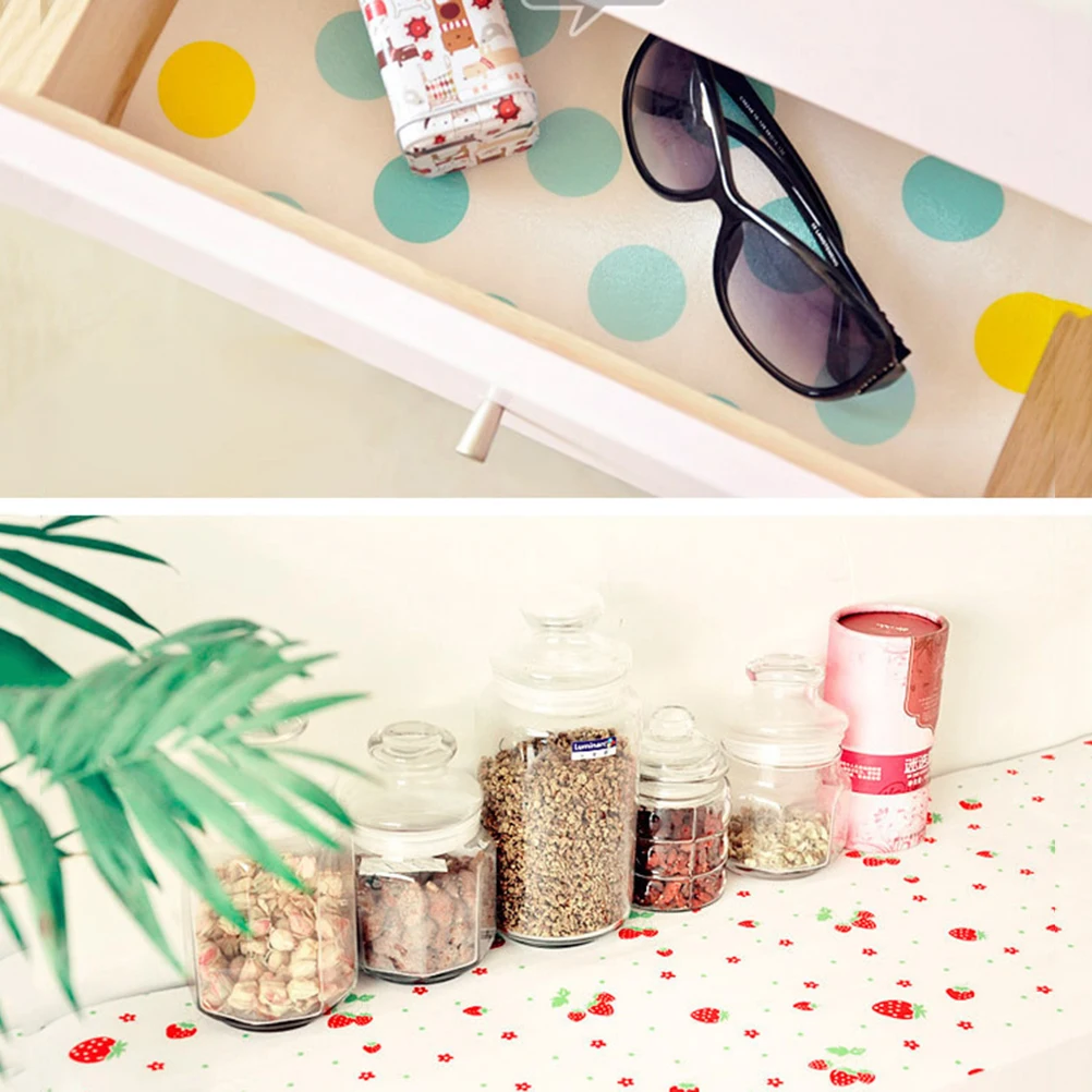 

Non-Slip - Shelf Liner Lovely Kitchen Cabinet Drawer Liners Mat Waterproof Refrigerator Liner Mat Pad(Random Pattern)