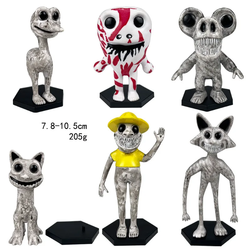 Ensemble de figurines d'action Zoonomaly Monster Game, figurine en plastique PVC, cadeau de jouet beurre, homme, chat, grenouille