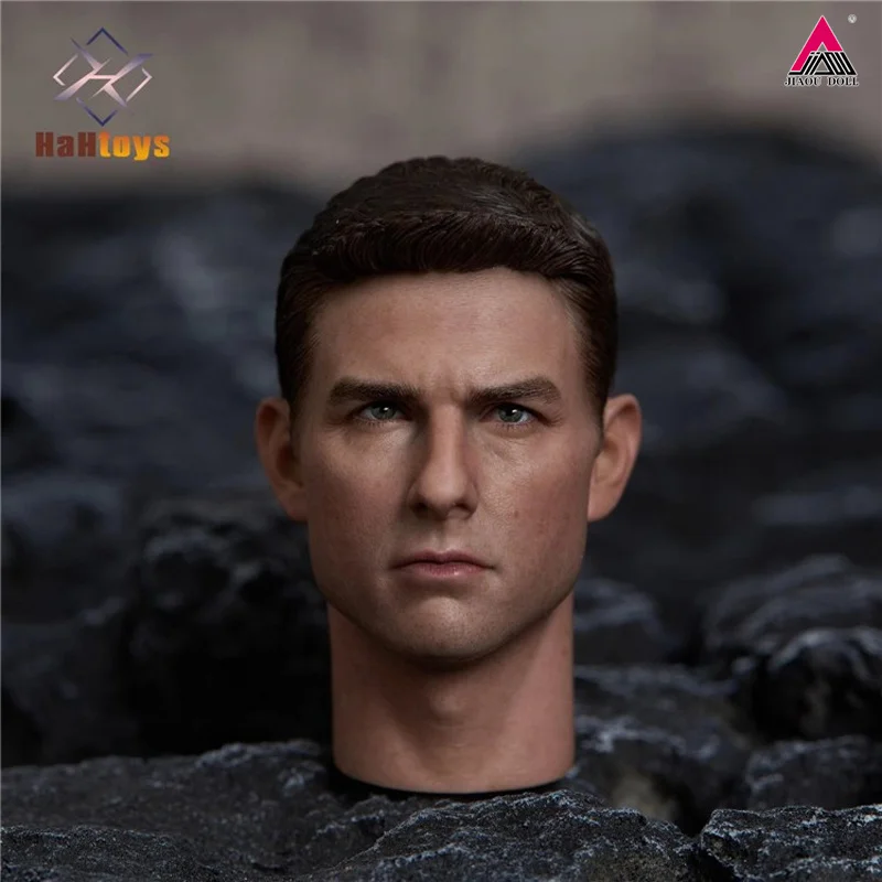 

HaHtoys 1/6 H006 Male Head Sculpt Tom Cruis Head Carving Model Fit 12'' Male Soldier Action Figure Body Dolls