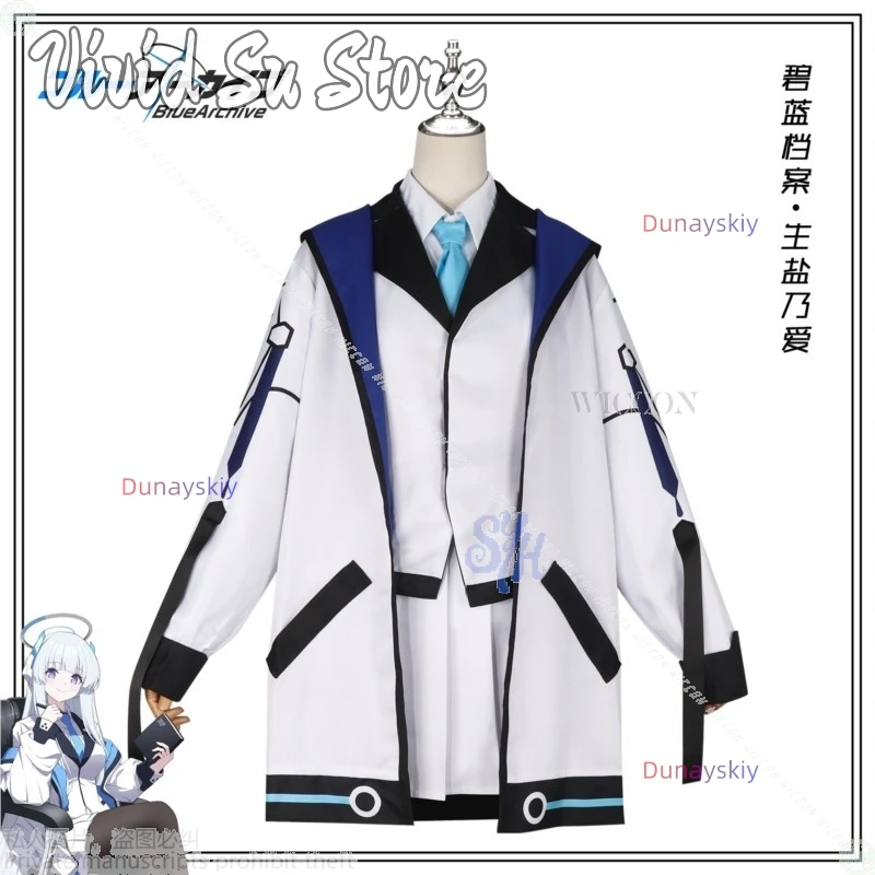 

Ushio Noa Косплей Игра Синий Архив Аниме Костюм Kawaii Японская Школьная Форма Пальто Белое Платье JK Парики Хэллоуин Вечеринка Cos