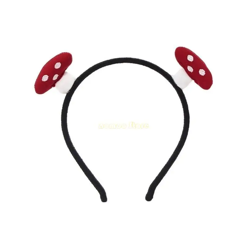 

31BF Woman Mushroom Headbands Delicate Headbands for Lady Makeup Skincare