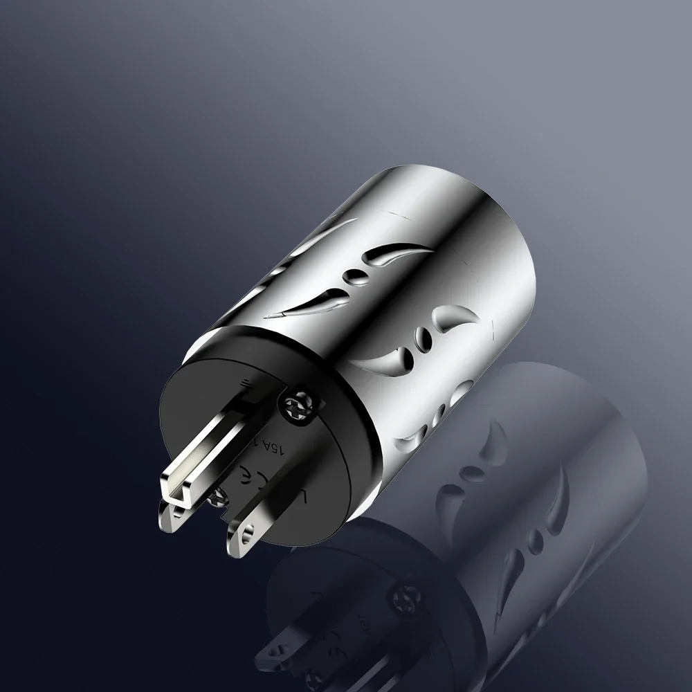 

Viborg VM502R+VF502R Pure Copper Rhodium Plated US Power Connector IEC Female HiFi Plug