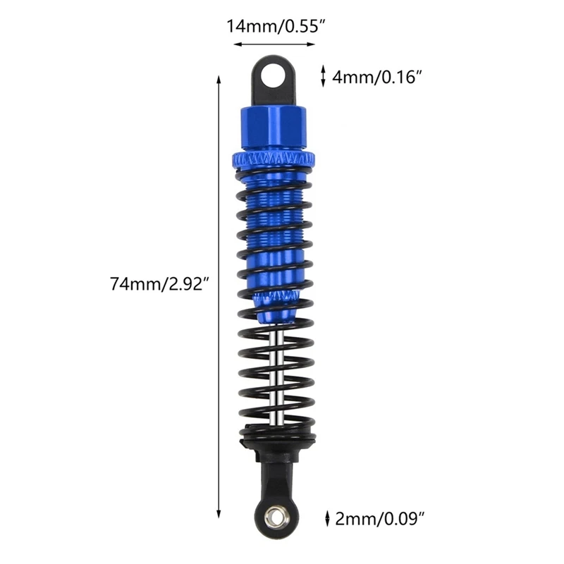 Amortiguador de aceite de Metal para HOSIM XINLEHONG XLH, accesorios de piezas de actualización de coche RC, 6 piezas, 9125, 9155, 9156, 1/10, 1/12