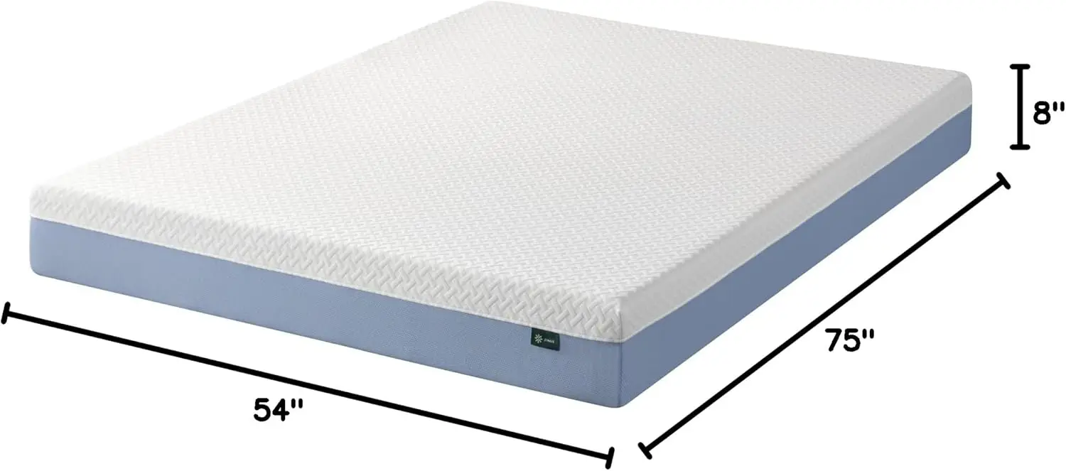 8 Inch Cooling Essential Memory Foam Mattress [New Version], Full, Fiberglass Free, Medium Feel, Cooling Airflow Memory Foam, Ce