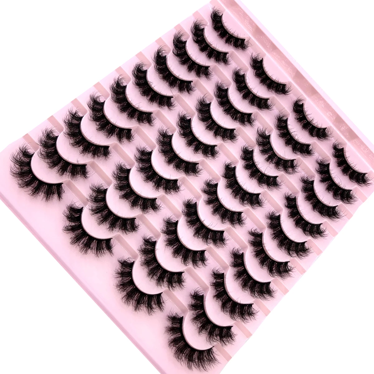 Nuevo 20 pares de pestañas postizas gruesas naturales maquillaje largo pestañas de visón 6d extensión de pestañas pestañas de visón para belleza