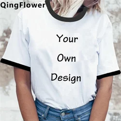 Customized Your Design t shirt female 2000s 80s women Gothic Grunge aesthetic tshirt aesthetic Punk hip hop Grunge kawaii