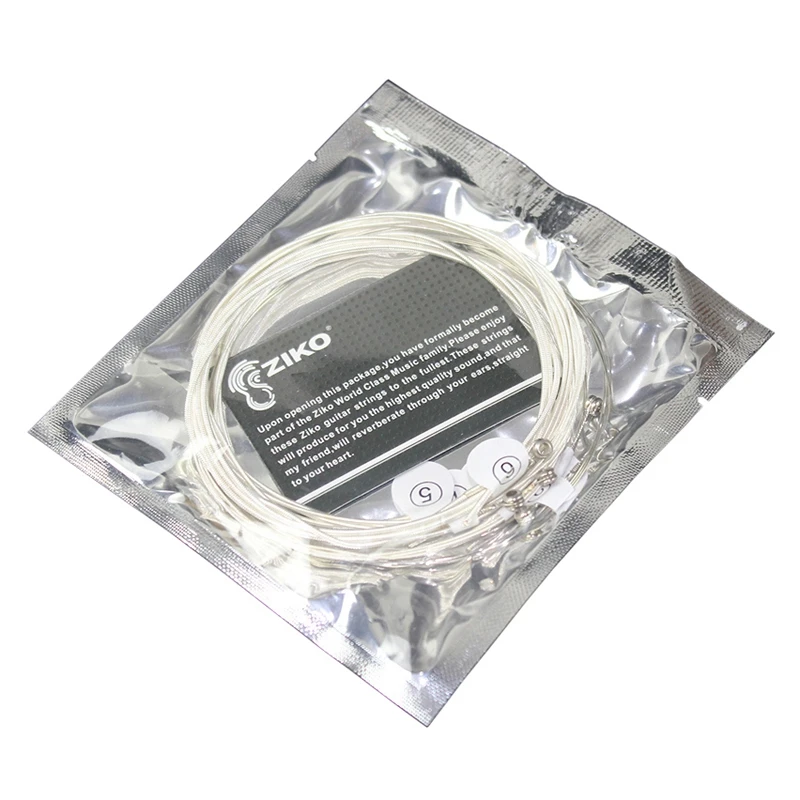 Ziko Dus Series Acoustic Guitar Strings Hexagon Carbon Steel Core Silver Plating Wound