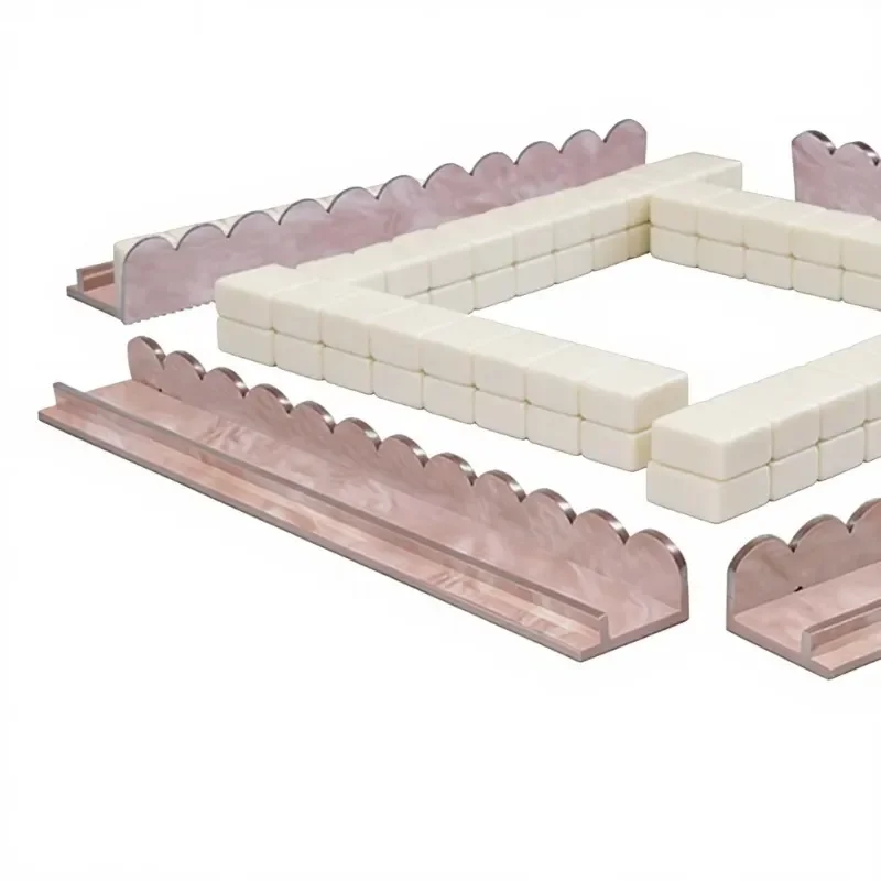 

Modern Acrylic Mahjong Rack with Magnetic Attraction American Tortoiseshell Color Turtle Shell Design Jewish Mahjong Ruler