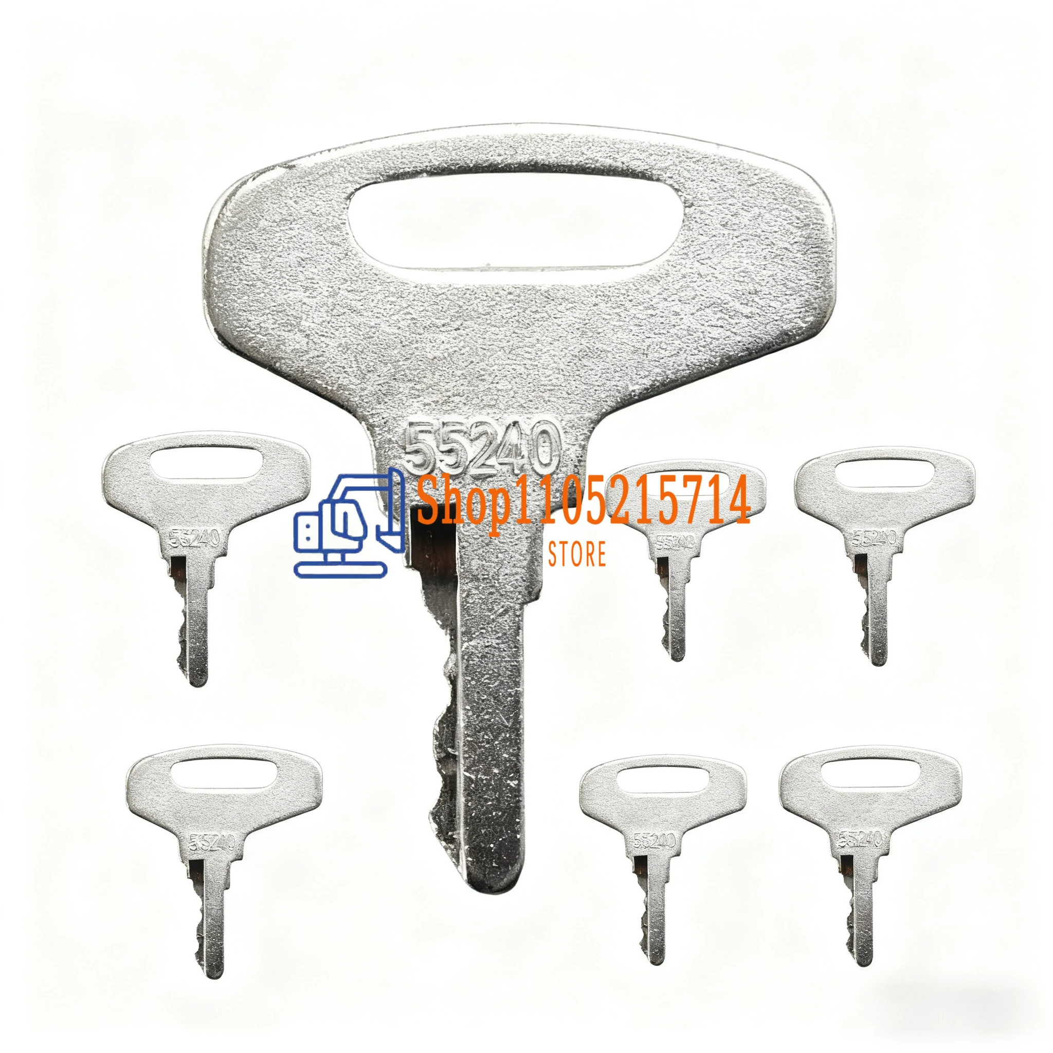 2/4/10PCS Ignition Key 55240 66711-55240 66711-55140 Compatible with Kubota Tractor B20 B5100 B6100 B6200 B7100 B7200 B8200