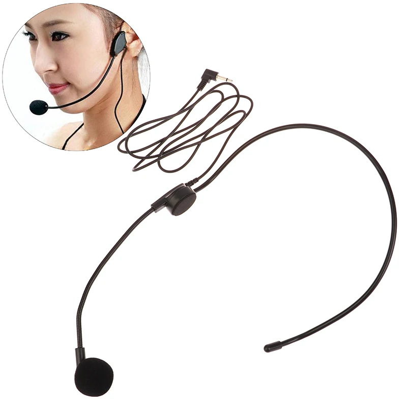 3.5MM Headworn Wired Microphone Headset Voice Amplifier Speaker Clear Sound Mic For Speech Teacher Conference Guide