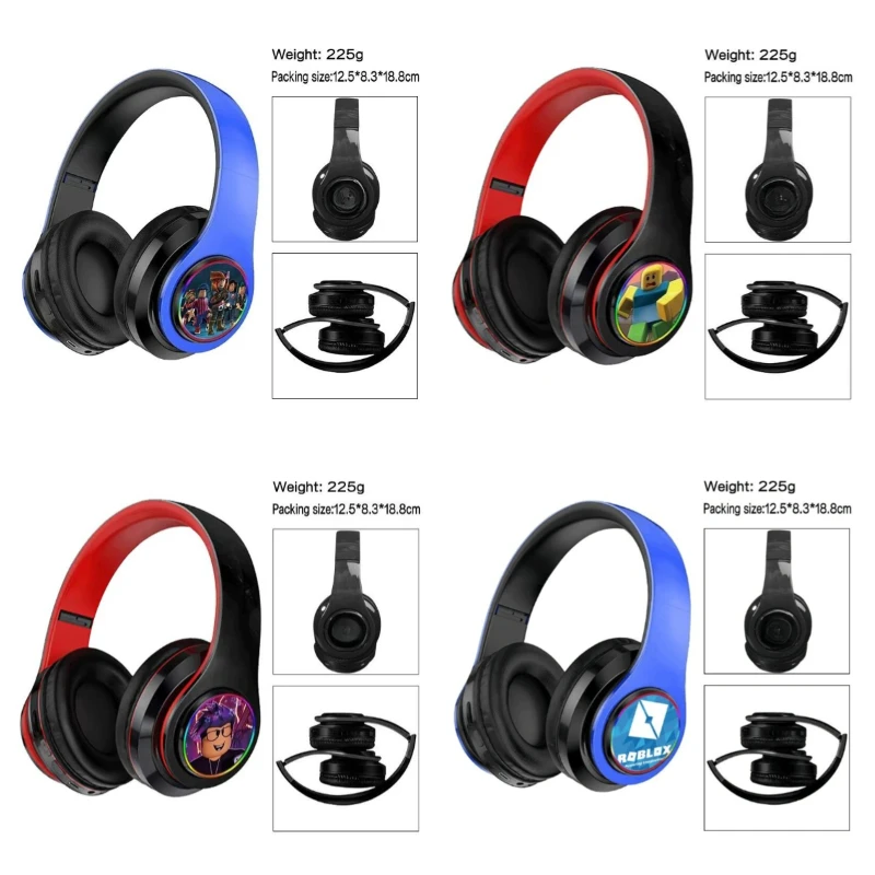 Game Anime Peripheral Roblox Cartoon Earphones Head Mounted Portable Headphones Student Birthday Gifts