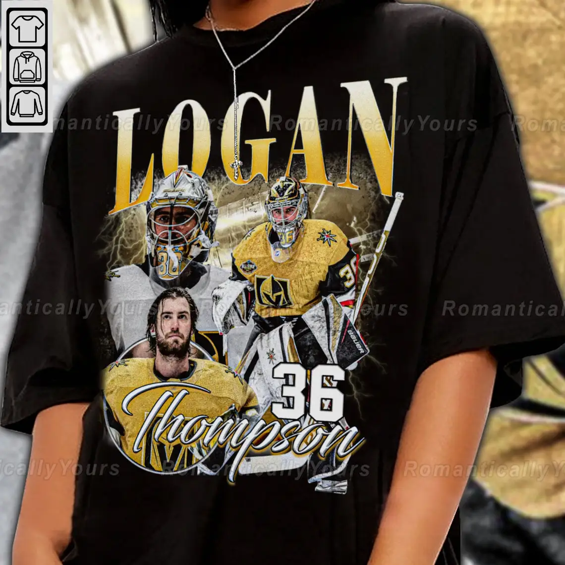 Logan Thompson Shirt Ice Hockey Canadian Professional Hockey Championships Sport Merch Vintage Sweatshirt Hoodie Graphic Tee Gif