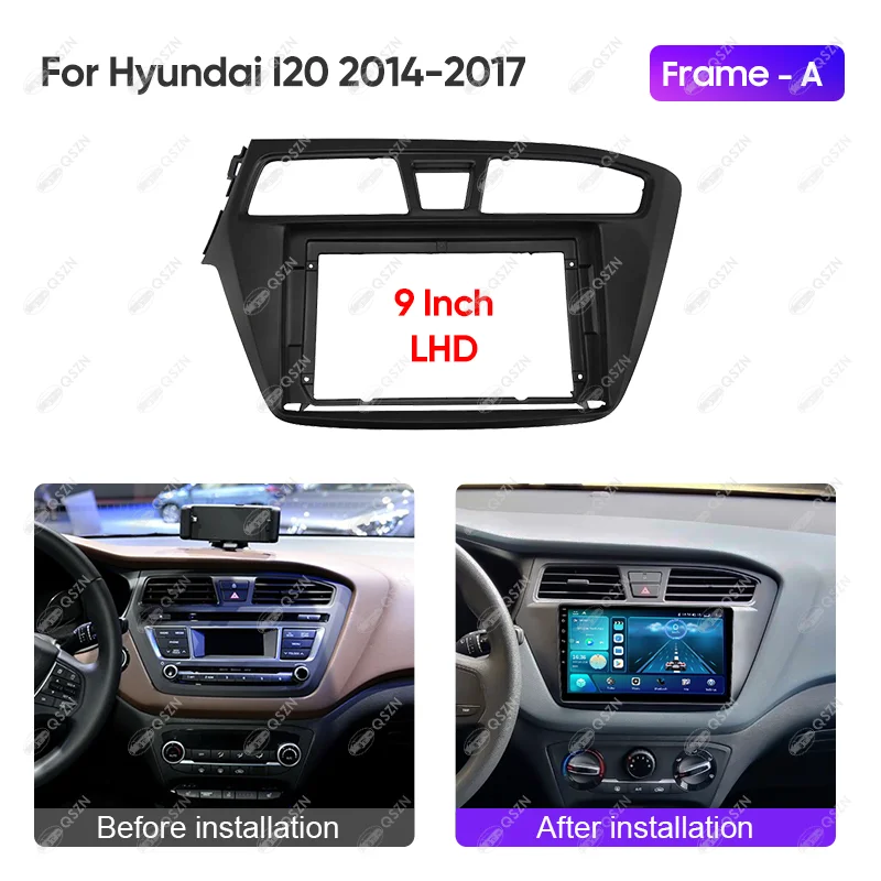 For HYUNDAI I20 2014 -2019 9INCH Car Radio Android Stereo Audio Screen Multimedia Video Player Navigation Harness Frame