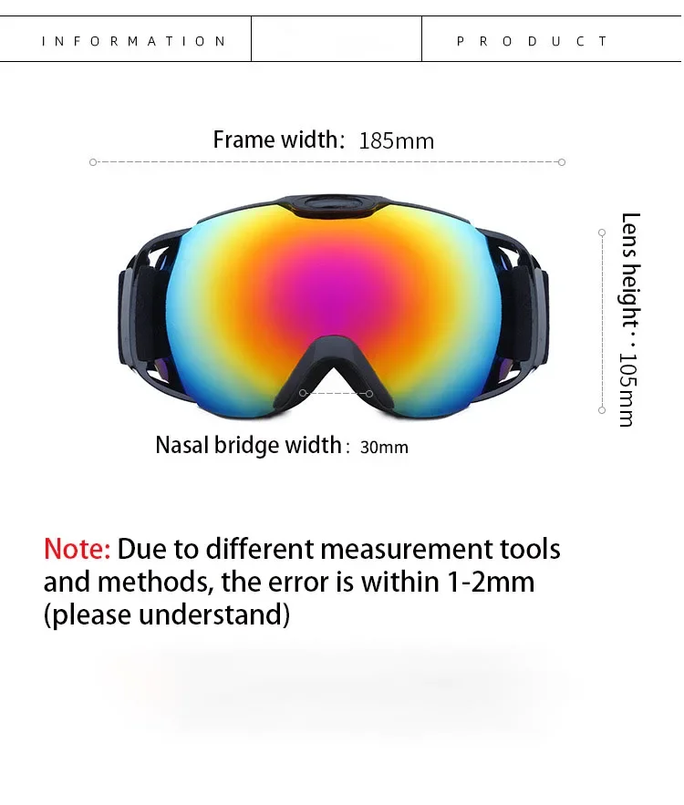 Новые лыжные очки для взрослых для женщин и мужчин, двухслойные противотуманные очки для езды на открытом воздухе и походов, ветрозащитные спортивные очки для сноуборда