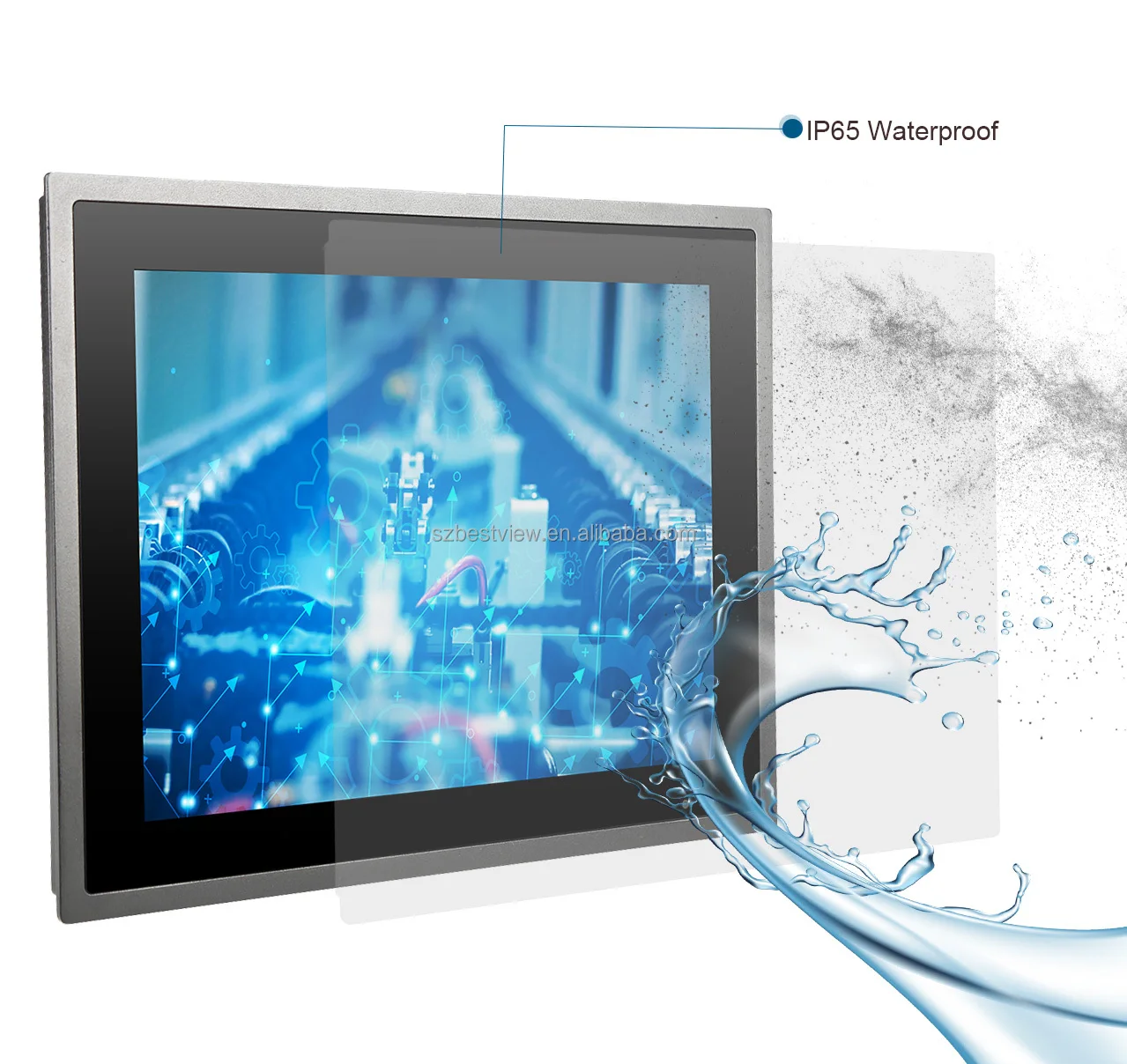 10.4 Inch IP65 Computer With IPS Panel And Optical Bonding Touch Screen 4:3 Aspect Ratio Stock Product