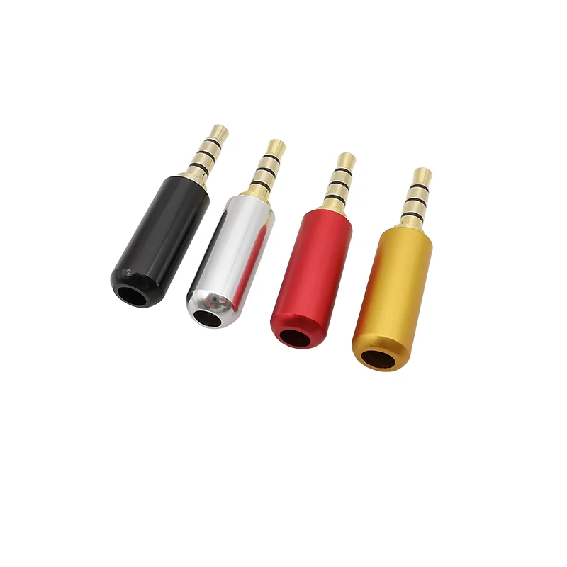 5Pcs/lot 3.5mm 4 Pole Male Plug Stereo Audio Headphone Soldering Type Connector 3.5mm TRRS Audio Plugs Repair DIY Adapter view 3