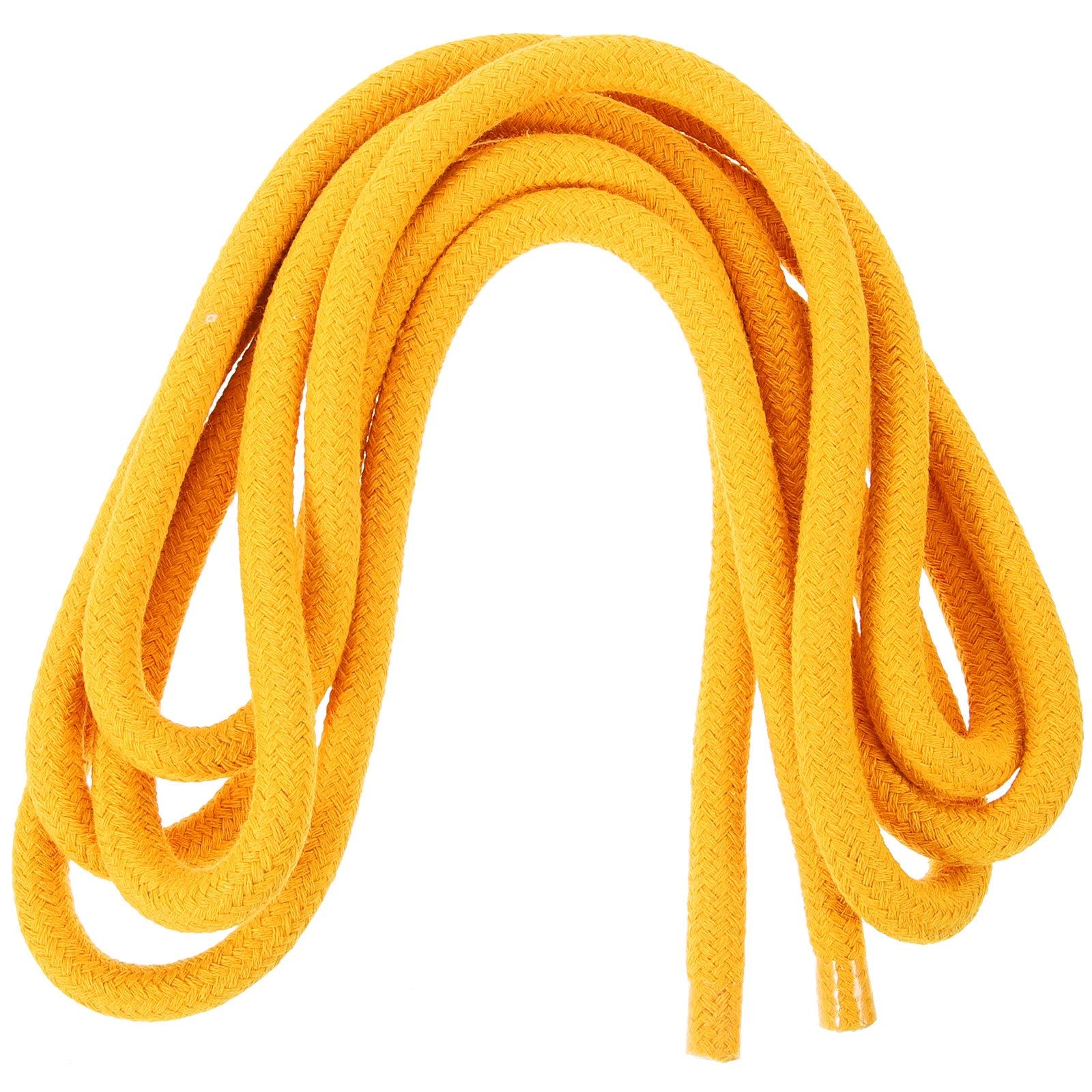 Żółta skręcona bawełniana linka do tug o war, trwała, na zewnątrz, na spotkania rodzinne, urodziny, do zabawy w budowanie, zabawka sportowa, śmieszna do ciągnięcia.