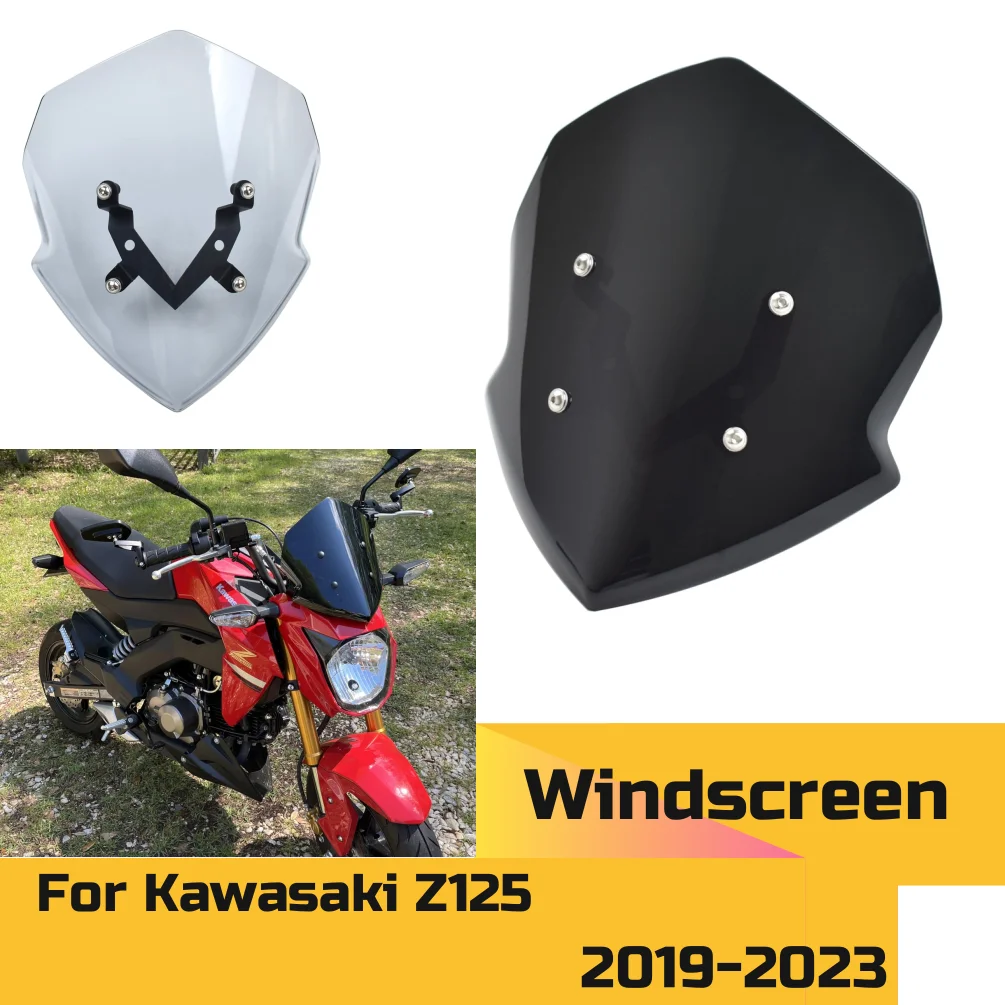 Déflecteur de vent de pare-brise Z125, bouclier d'écran d'air avant pour Kawasaki Z 125 2019-2023