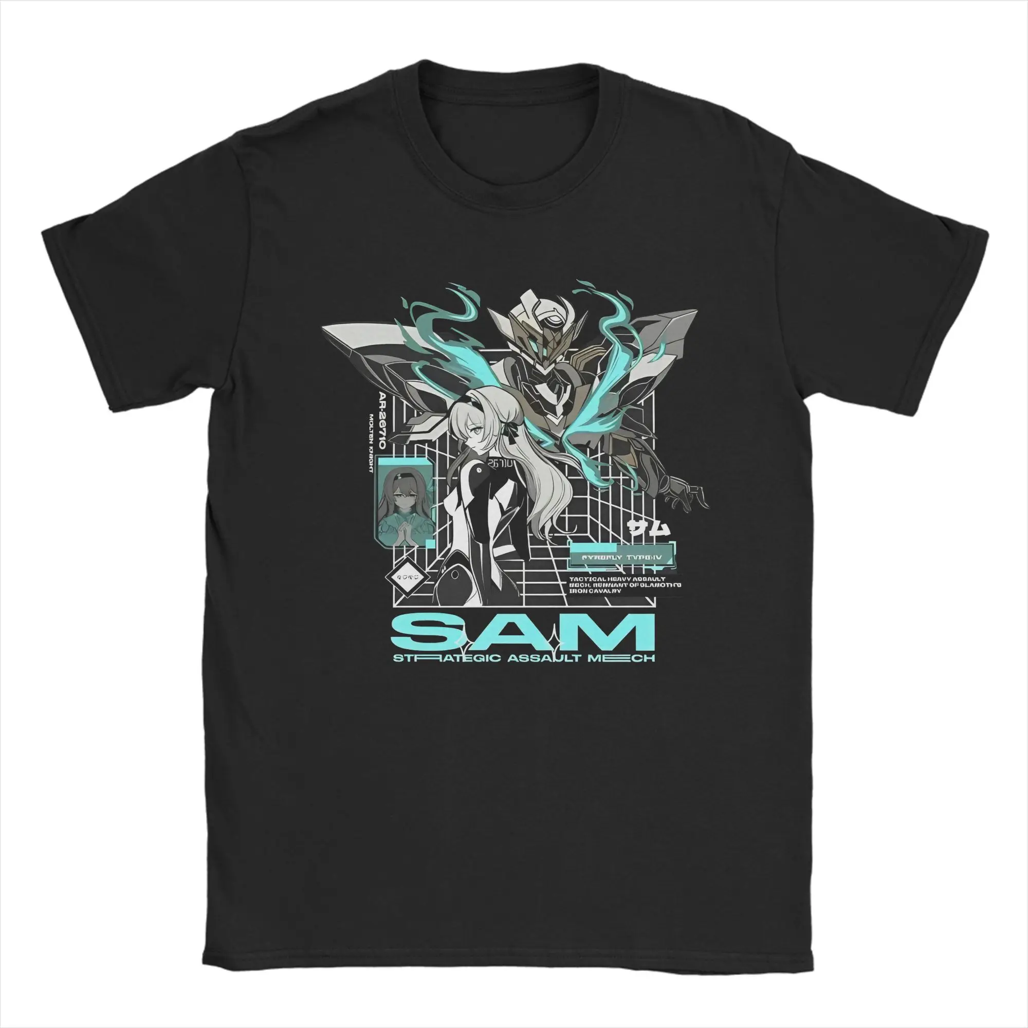 

SAM FIREFLY Honkai Star Rail Shirt HSR Firefly T Shirt Summer Pure Cotton T-Shirts For Adult Hip Hop Tshirt Short Sleeves Tops