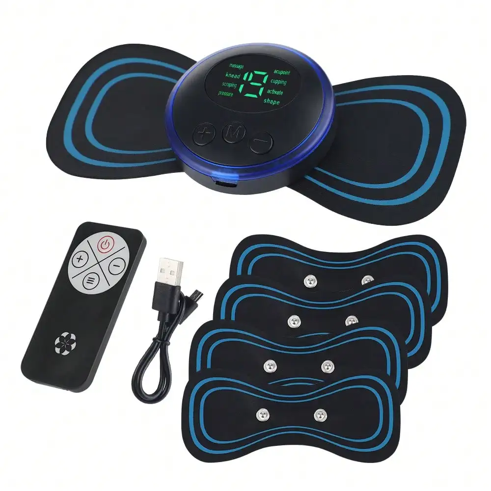

5 Pcs/Set Mini Portable Electric Massage Patch, EMS Massager for Neck, Back, Waist, Legs, Arms, 8 Massage Modes & 19 Adjustable Intensities, Full Body Use