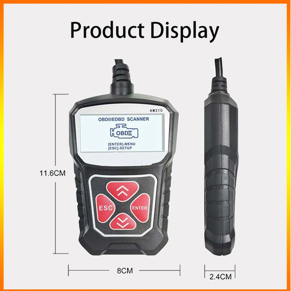 Automotive Inspection Tools Seven Language Car Fault Code Read Scanner Convenient To Carry Suitable For 12V Vehicles