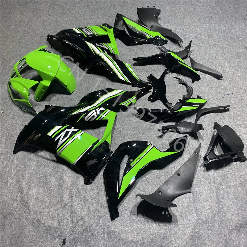 Injection motorcycle Fairing Kit for KAWASAKI Ninja ZX6R 2013-2018 ZX 6R 636 13 - 18  black green  bodyworks  Fairing set