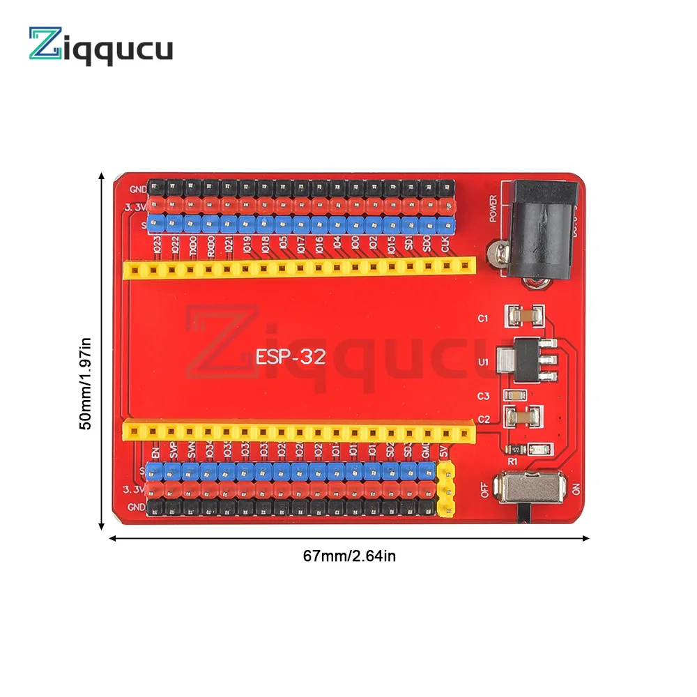 ESP32 Expansion Board for Arduino Nano V3.0 Mainboard CP2102-GMR Development Expansion Board Module DC 7-12V