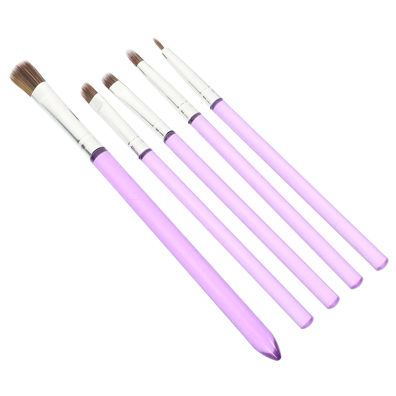 5 Pcs to Color Cake Paint Brushes Plastic Plus Nylon Cakes Cookie Decorating Tools