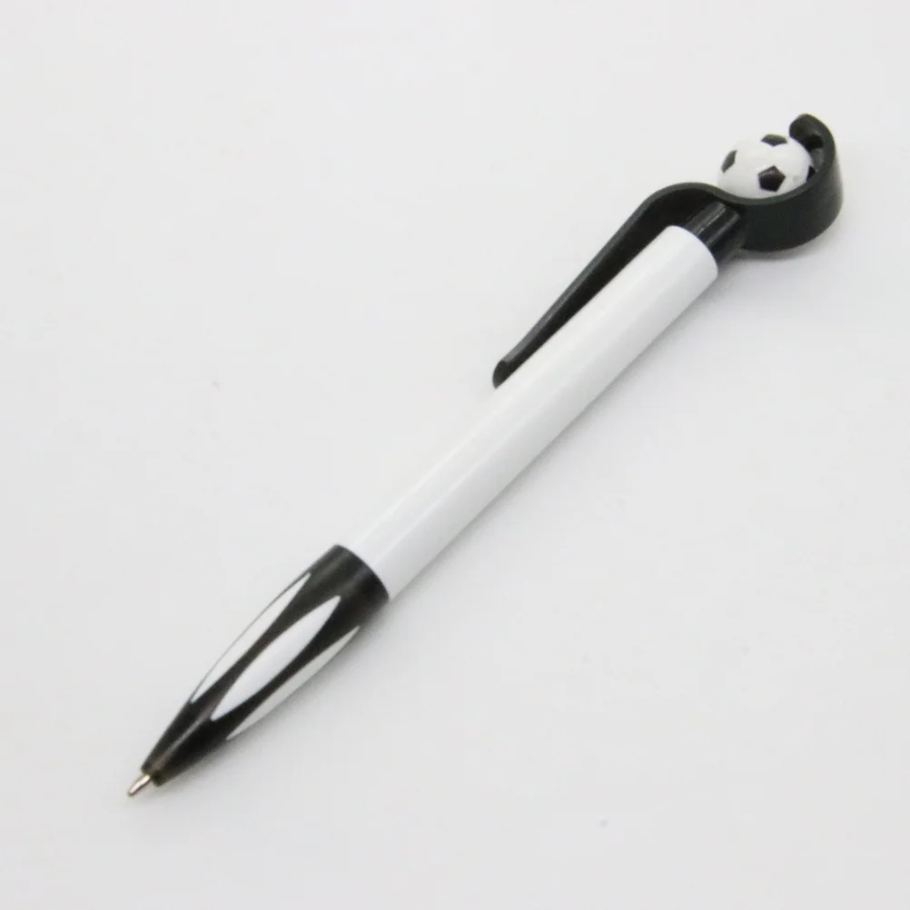 

10Pcs Retractable Ballpoint Pens Soccer Decor Creative Football Writing Stationery Office School Party Favors Bulk Gift