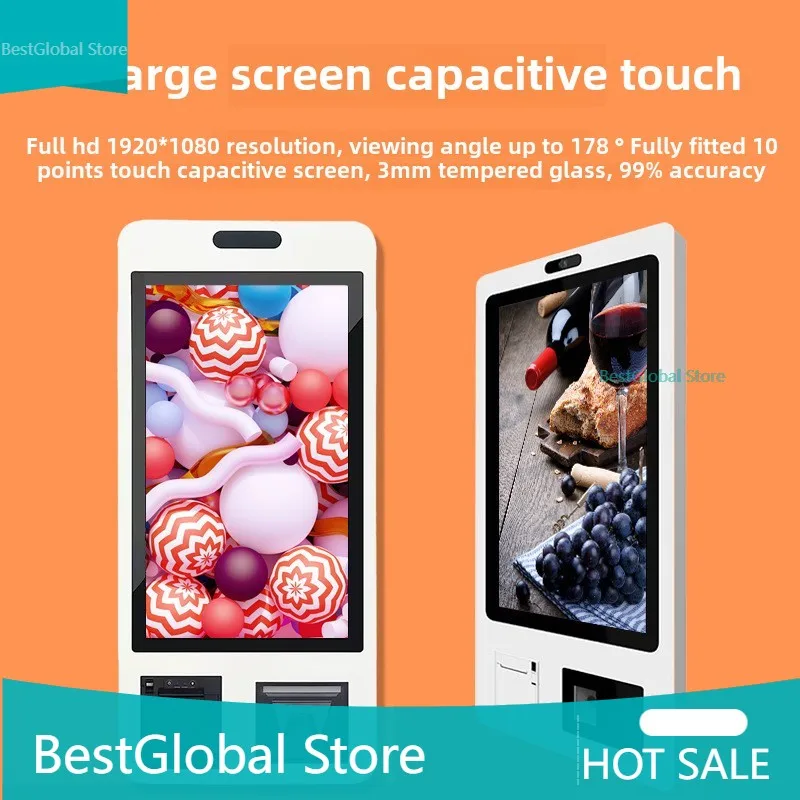 32-Inch Commercial All-In-One Supermarket Self-Service Cash Register Advertising Machine Terminal Self-Service Payment Kiosk