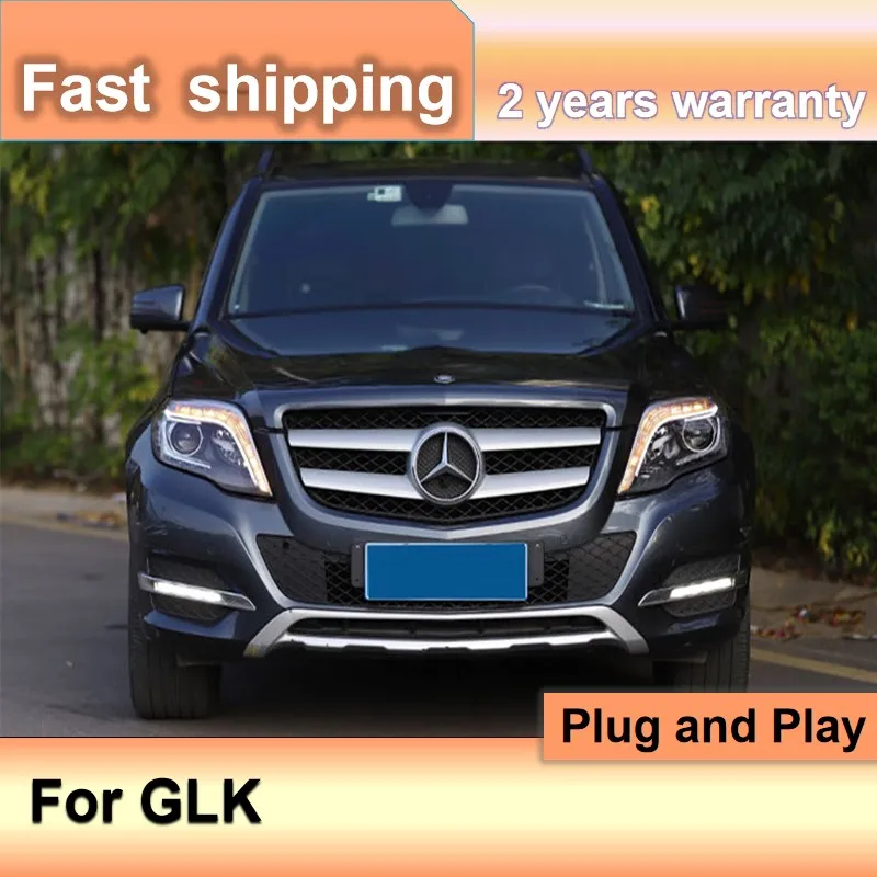 

Автомобильные аксессуары для фар GLK350 2013 2015 Mercedes Benz GLK Фары GLK 200 260 300 DRL Проектор дальнего света указателя поворота