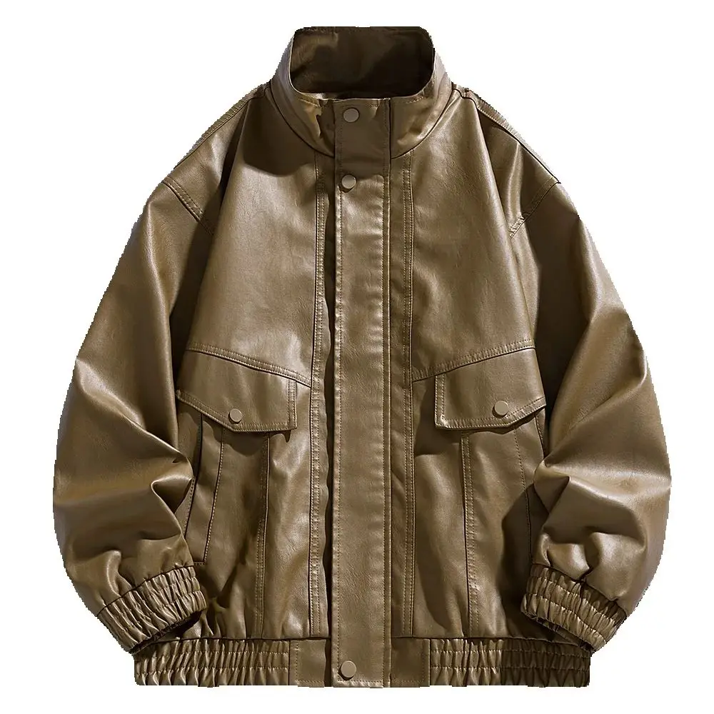 

Men's Fashion PU Leather Jacket for Spring And Autumn 2025 - Fine Texture Durability Comfort
