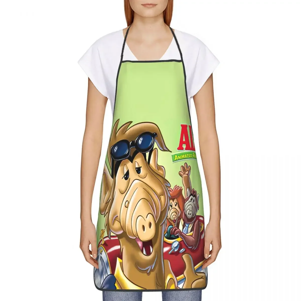 Alf Animated Adventures Funny Apron Men Women Cartoon Adult Unisex Kitchen Chef Bib Tablier Cuisine Cooking Baking Gardening