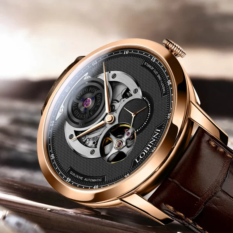 LOBINNI L16020 Herren Mechanische Uhr 41MM Japan Miyota 82S5 Automatikwerk Saphirglas Wasserdicht 50M Mann Armbanduhr