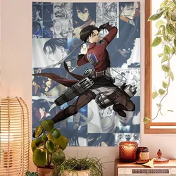Attack on Titan Levi Ackerman Anime Printed Large Wall Tapestry Cheap Hippie Wall Hanging Bohemian Tapestries Mandala Home Decor