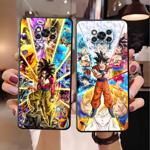 Dragon Ball Handsome Goku Case for Xiaomi Poco C40 C50 F3 F7 C75 X7 C71 C51 C61 X5 M3 M4 Pro X3 NFC X4 Pro M5s M7 Black Soft