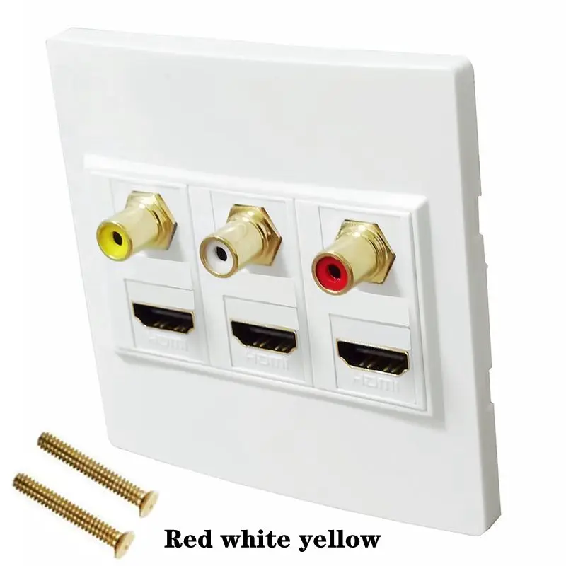painel-de-parede-multimidia-86-86mm-com-3-portas-hdmi-compativeis-3-rca-Audio-e-video-de-alta-definicao-4k-1080p-60hz