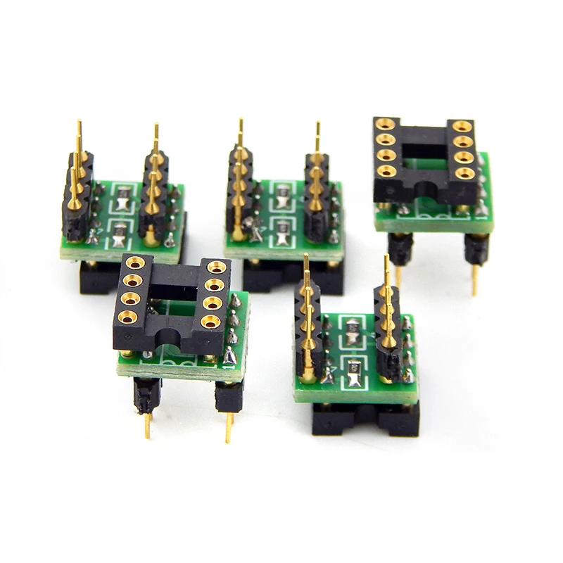 DIP8 Dual Op Amp Conversion เดี่ยวเครื่องขยายเสียงบอร์ด DIY Gold-Plated เชื่อมชิป IC คณะกรรมการการเปลี่ยนแปลง