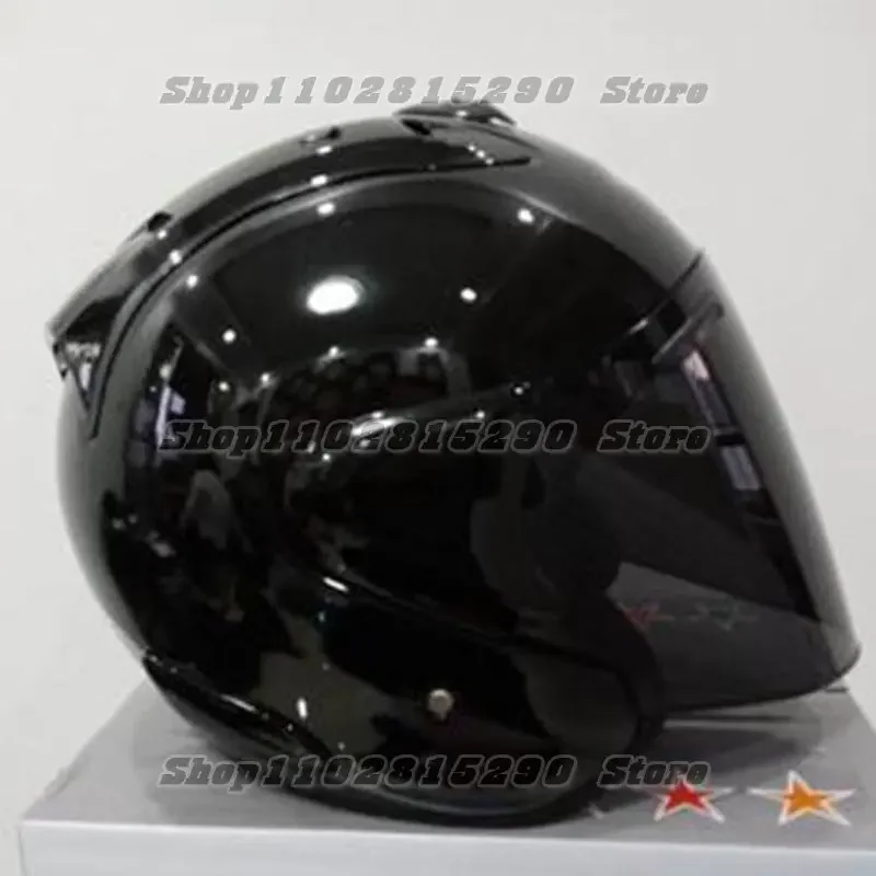 Ram3 Bright Black Half Helmet Men and Women Motorcycle Off-Road Summer Helmet Downhill Racing Mountain Cross Casco Capacete