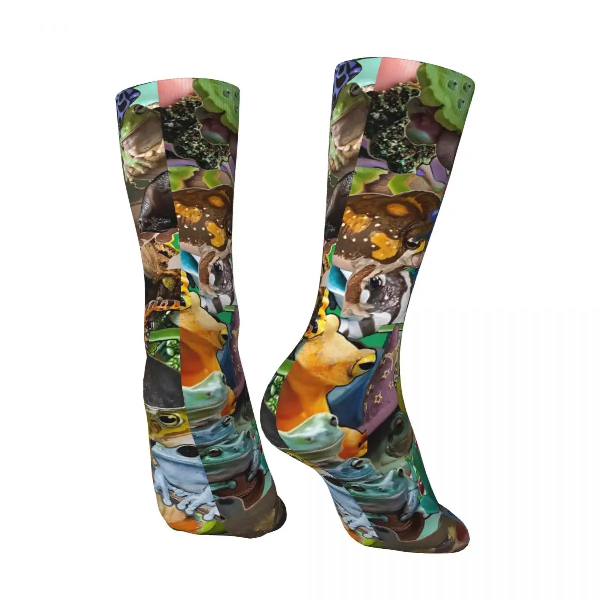 Animal Frog Cartoon Socks Casual Stockings Spring Non-Slip Men Socks Warm Soft Pattern Running Sports Socks