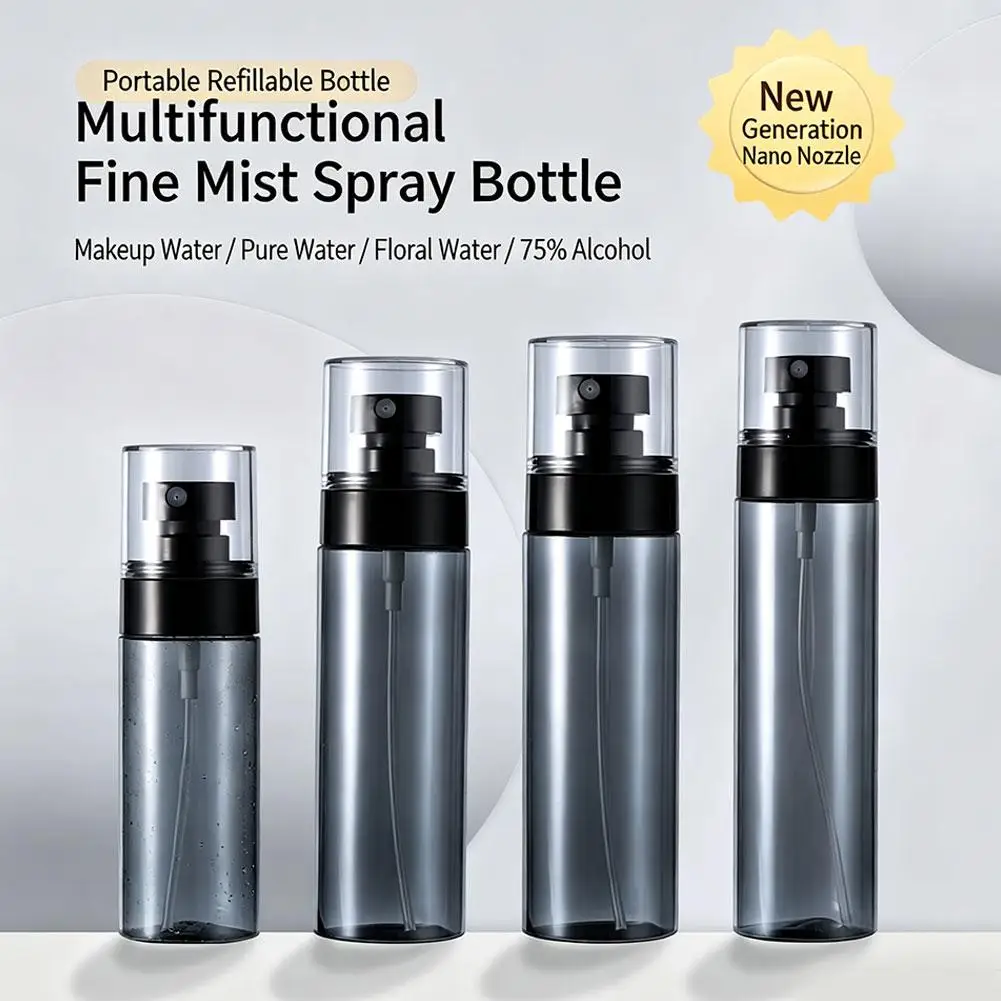 1pc Refillable Spray Bottle, Ultra-Fine Mist Continuous Water Sprayer, Portable Travel Liquid Container, Easy To Clean