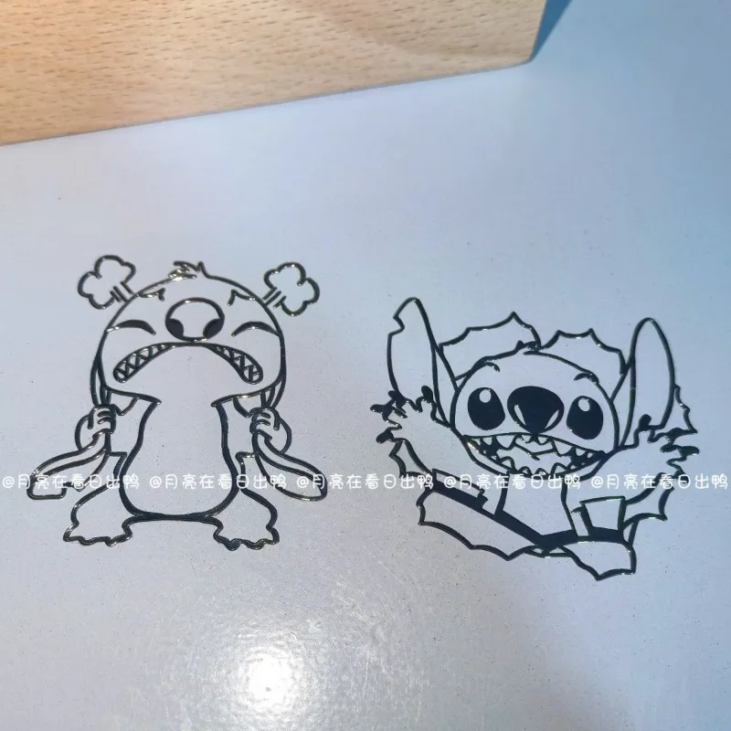 

Anime Cartoon Stitch 3D Metal Sticker Creative Mobile Phone Tablet Notebook Headphone Decoration Sticker Children's Holiday Gift