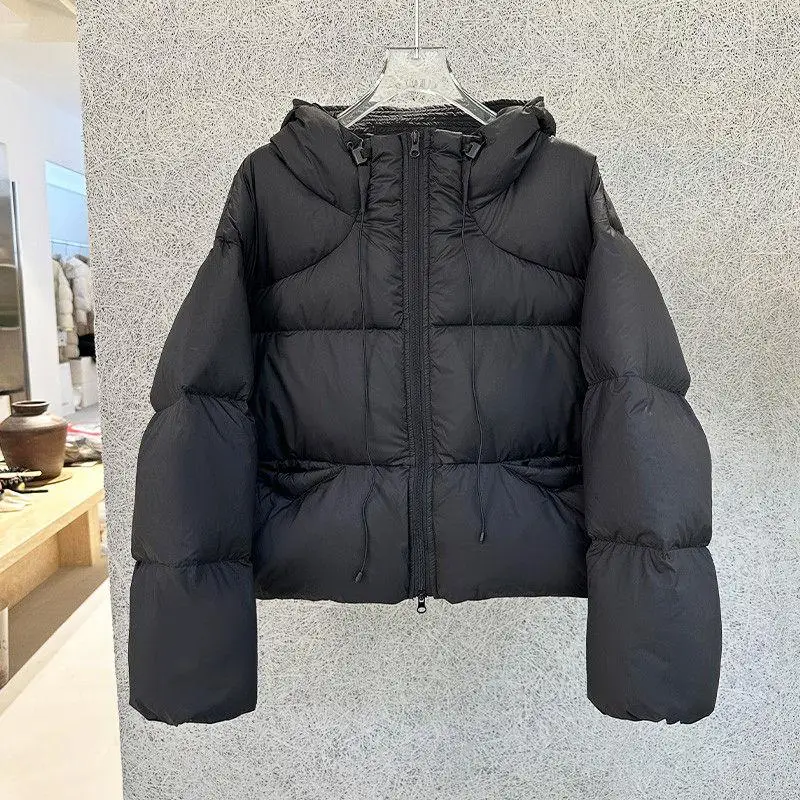 White Du Down Ort Puffer Jaet Damen Thiened Fluffy Bread Sle Winter Faionable Coat Korean Sle Straight Cut