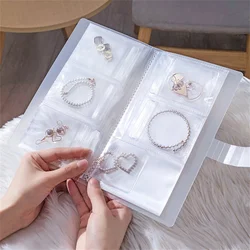 Transparent Jewelry Storage Bag Dustproof Albums Necklace Earring Ring Book Holder Portable Travel Jewelry Organizer Booklet