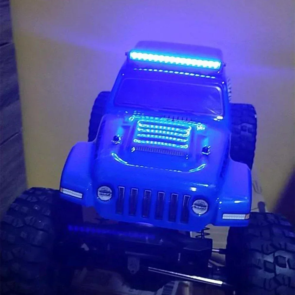 Metalen 16/22led Multi-Mode Daklamp Lichtbalk Voor 1/10 Rc Crawler Auto Axiale Scx10 90046 D90 Trxs TRX-4