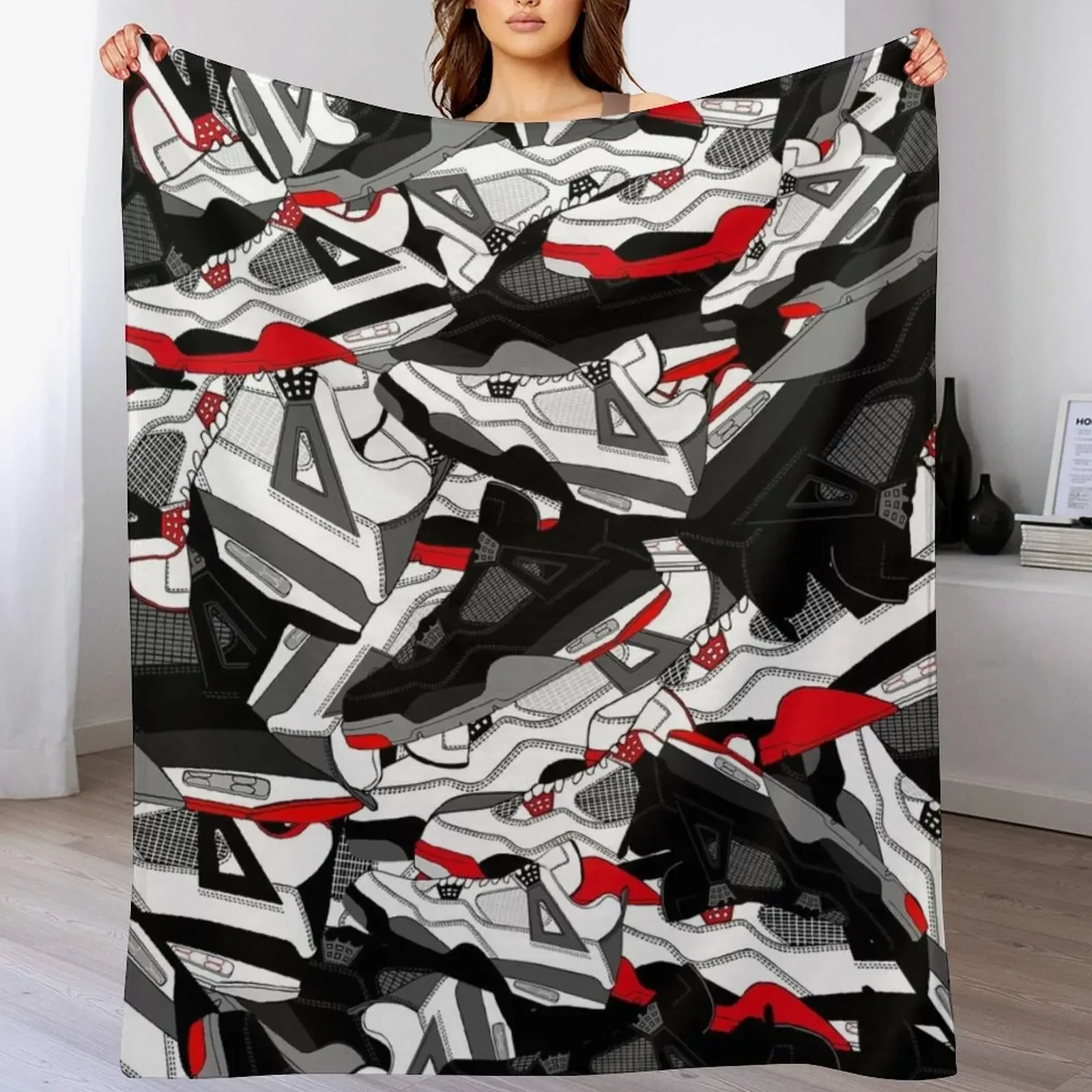 

J4 Artwork Throw Blanket All Season Lightweight Soft Blanket for Bed