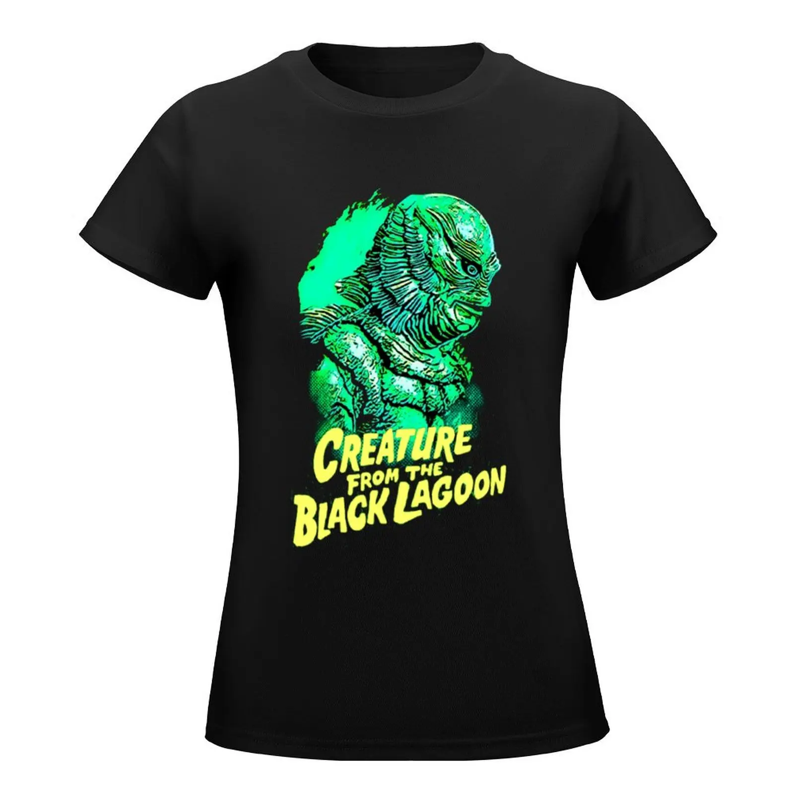 The Creature From The Black Lagoon T-Shirt Short sleeve tee vintage clothes oversized funnys summer clothes for Women